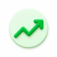 Green upward growth arrow